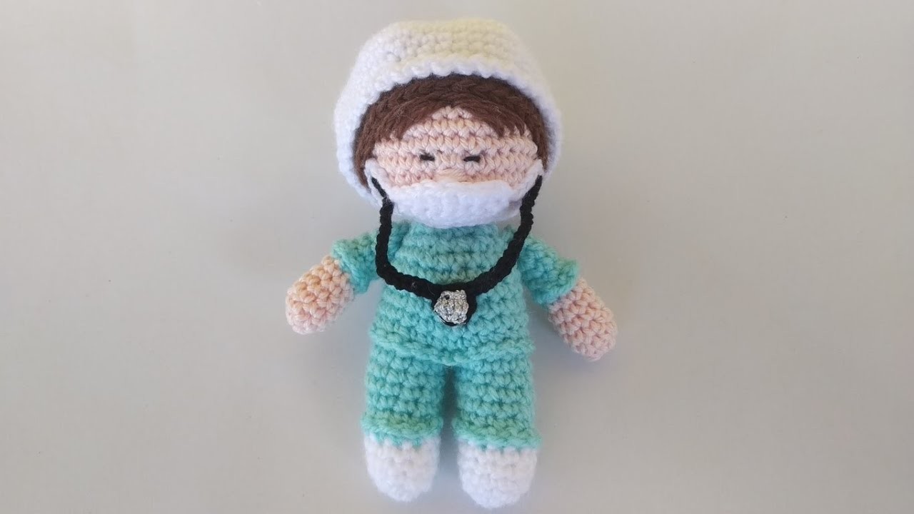 Bambola Infermiera Amigurumi Uncinetto Tutorial???? Enfermera Muñeca Crochet  Doctor Nurse Crochet Doll