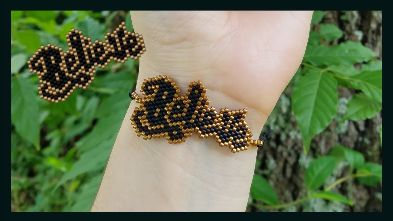 BELIEVE. PULSERA. BRICK STITCH. PUNTADA LADRILLO