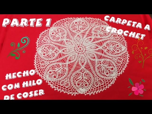 Carpeta a Crochet  Fácil "Piñas Entrelazadas"|Tutorial Paso a Paso| Parte 1