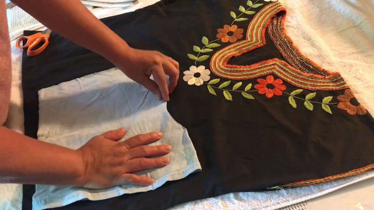 Como cortar una blusa para bordar a mano