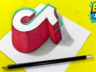 ???? Cómo DIBUJAR el Logo TIK TOK 3D paso a paso - Dibujos 3D - Easy Art