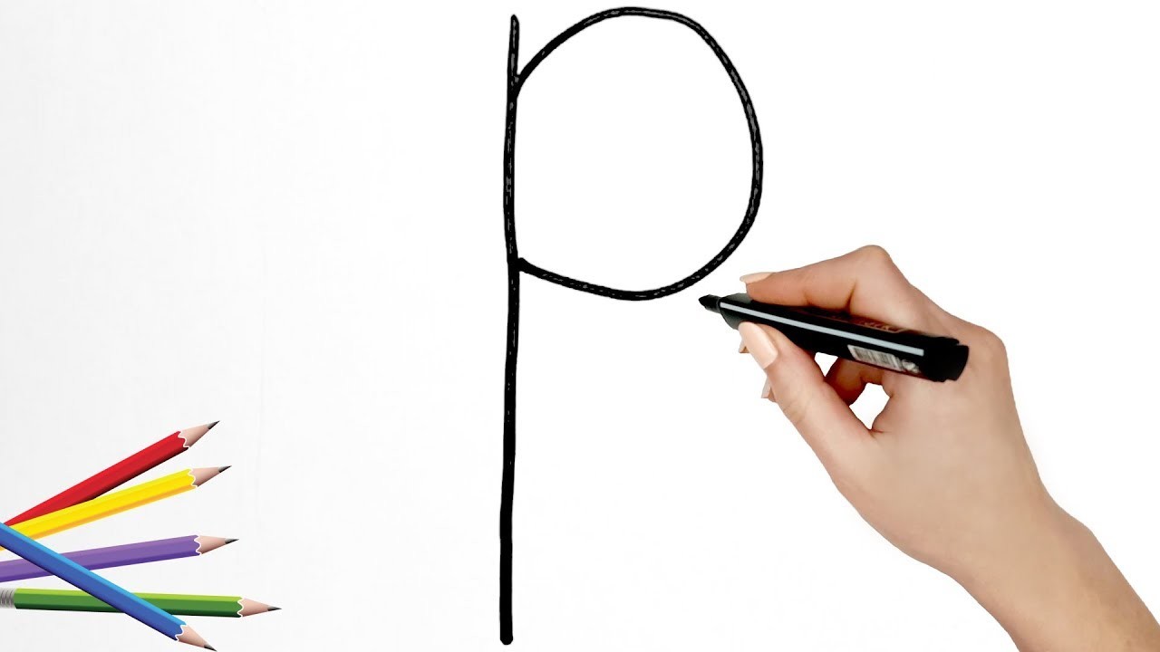 Cómo dibujar el Pajaro con la letra P paso a paso para niños. Dibujo de animales para niños