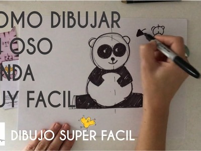 COMO DIBUJAR UN OSO PANDA MUY FACIL