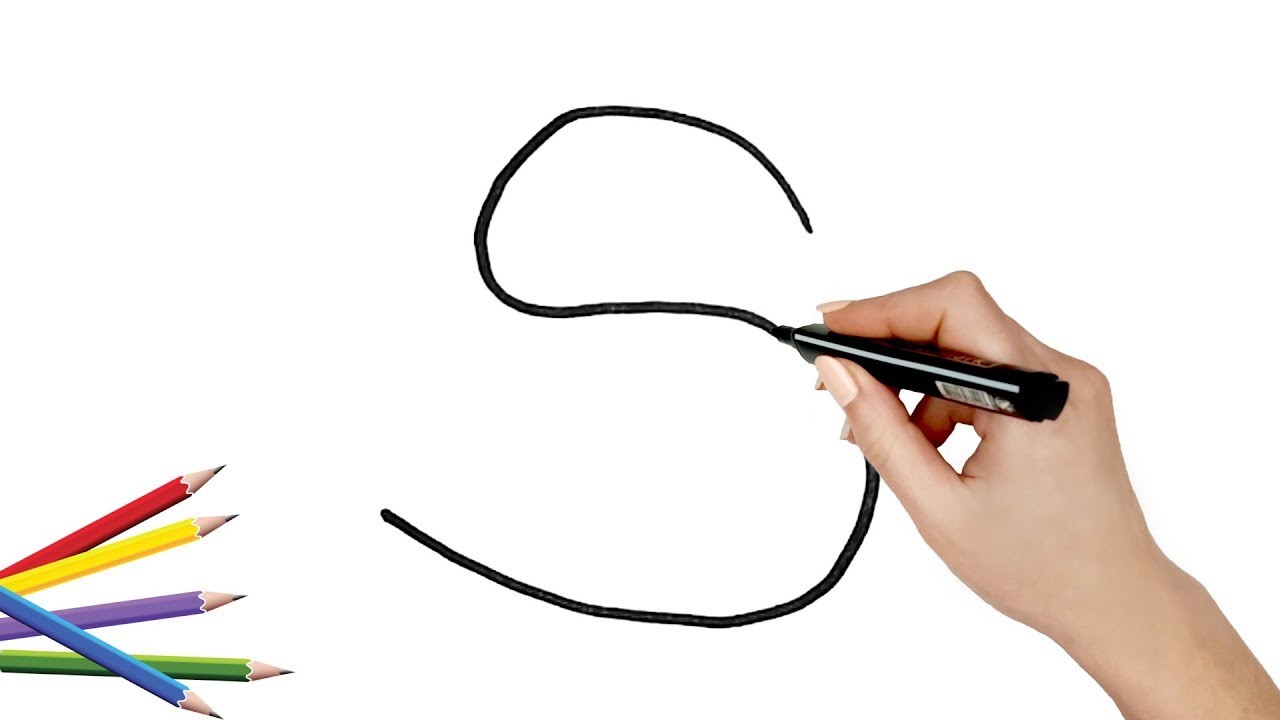 Cómo dibujar un Pato con la letra S paso a paso para niños. Dibujo de animales para niños