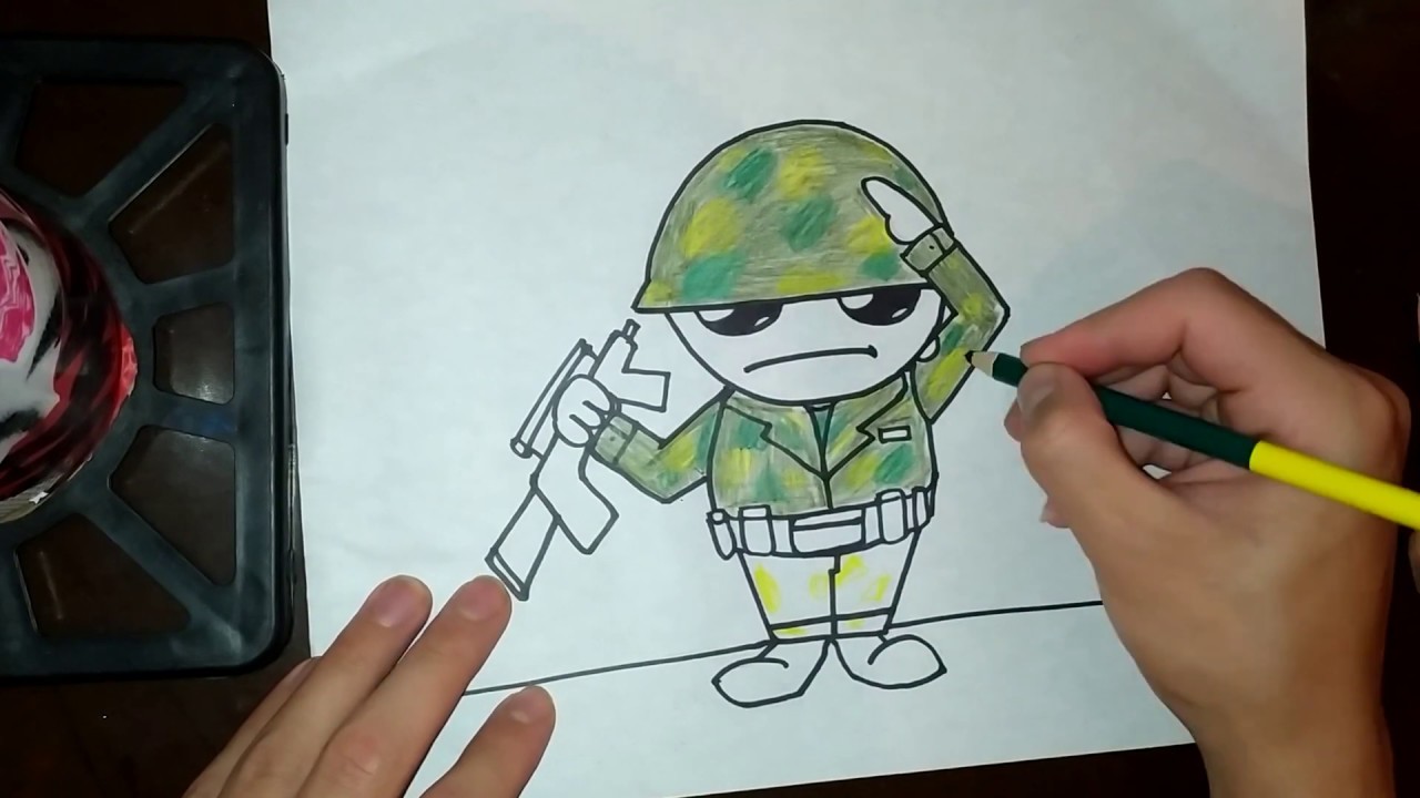 Como Dibujar Un SOLDADO DE GUERRA - How to Draw a SOLDIER OF WAR