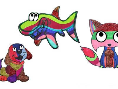 Cómo Dibujar y Colorear Perro???? Tiburón Zorro | Dibujos Para Niños con MiMi???? | Aprender Colores????