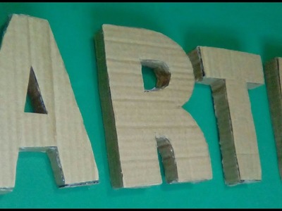 Como fazer letras e palavras em 3D DIY fácil | Arte e artesanato 3D | Arte com materiais recicláveis