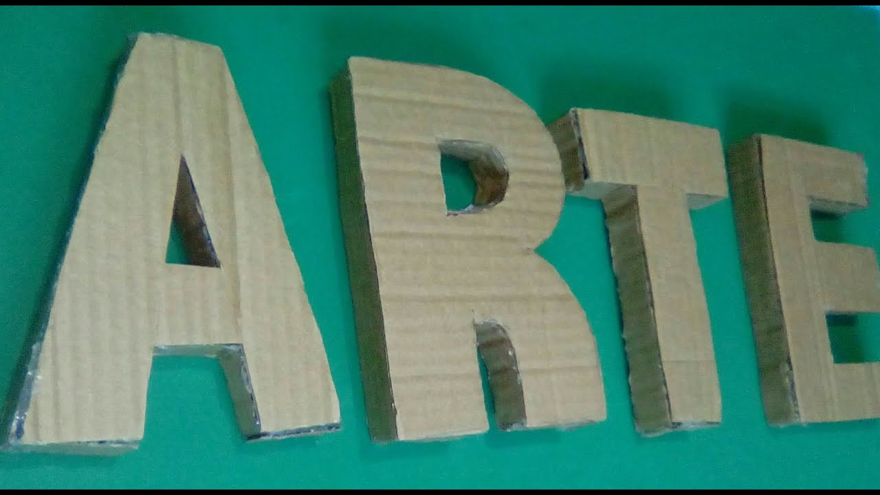 Como fazer letras e palavras em 3D DIY fácil | Arte e artesanato 3D | Arte com materiais recicláveis