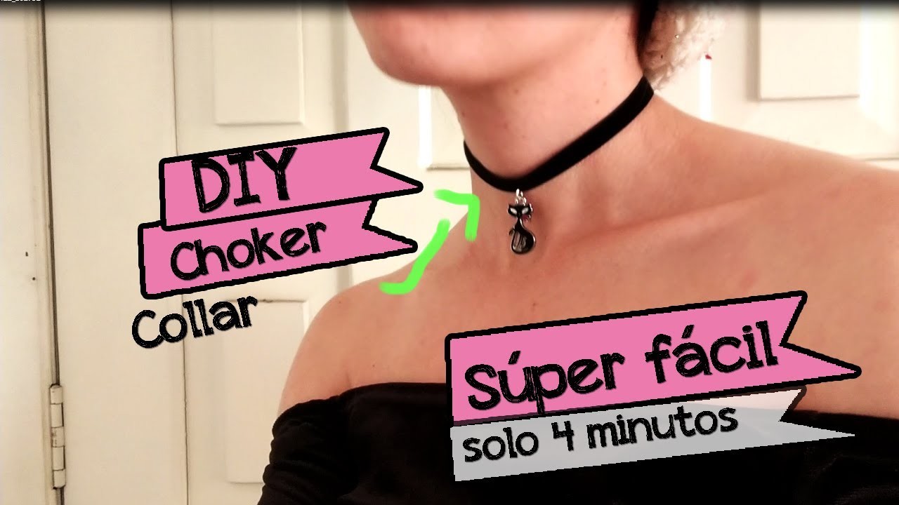Como hacer Collar, choker súper fácil! en menos de 4 minutos