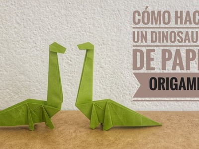 ▶ Cómo hacer ???? DINOSAURIOS de Origami FÁCIL ✅ | Cómo hacer un DIPLODOCUS de papel ????