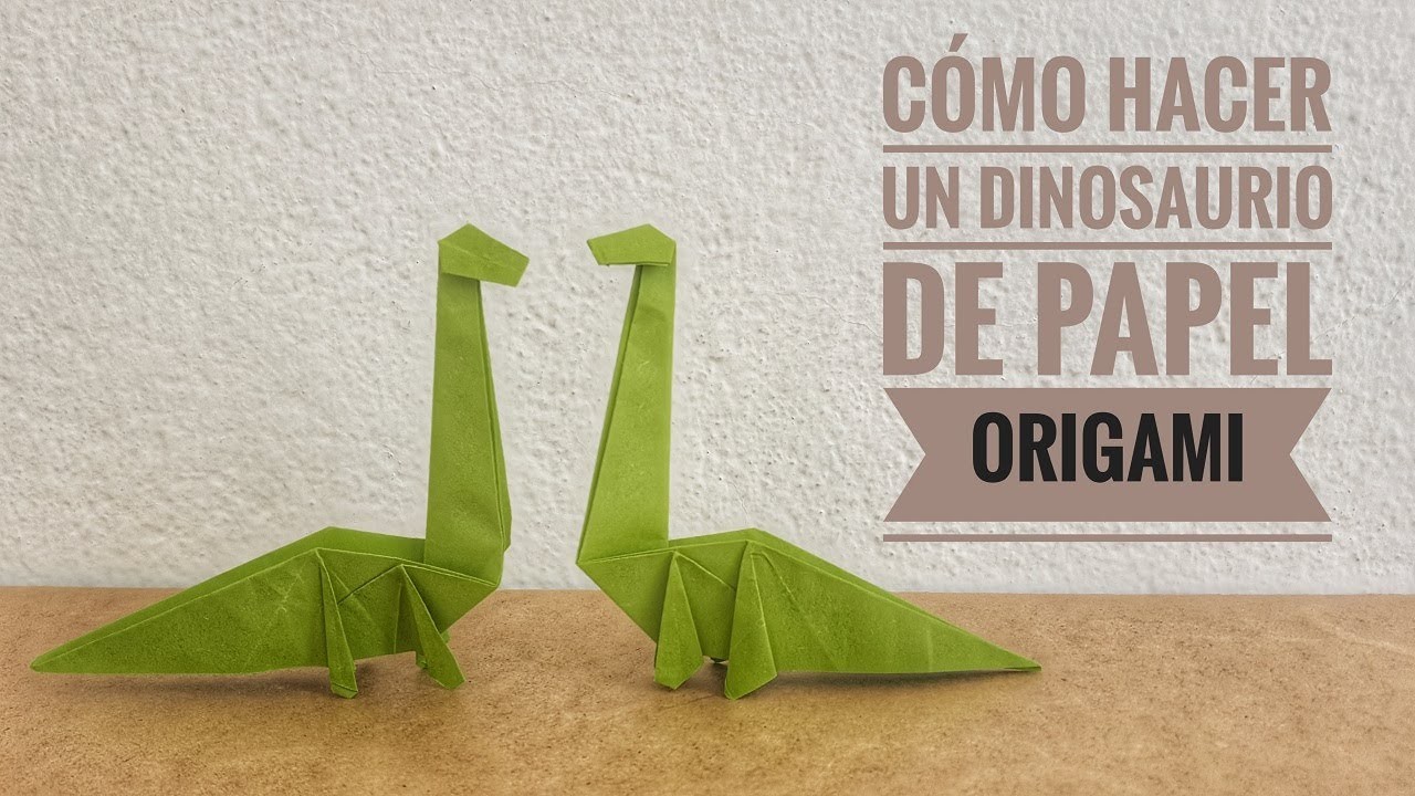 ▶ Cómo hacer ???? DINOSAURIOS de Origami FÁCIL ✅ | Cómo hacer un DIPLODOCUS de papel ????