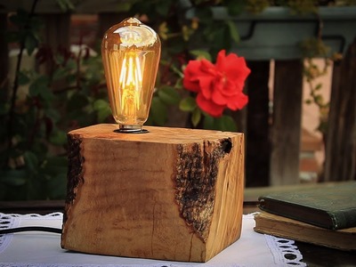 ▶️ Cómo Hacer Lámpara Estilo Vintage de Madera ???? DIY Vintage Lamp