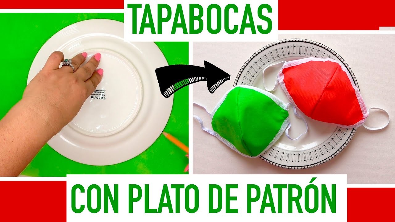 Cómo Hacer Tapabocas con un Plato como Patrón