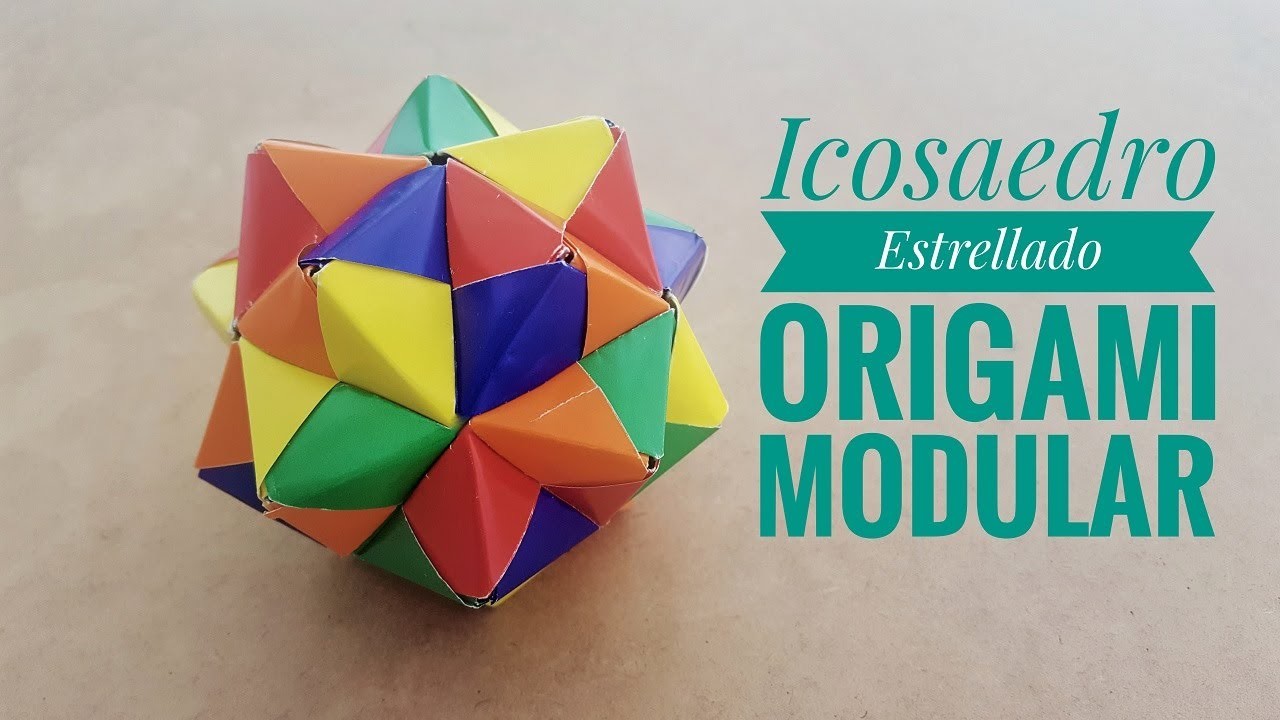 Cómo hacer un ICOSAEDRO Estrellado | Origami Modular | PASO A PASO ✅
