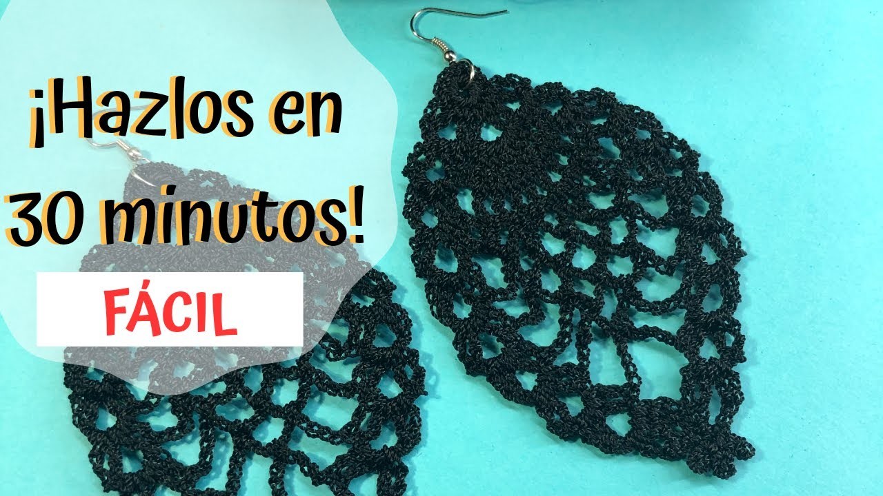 ???? Como tejer ARETES  Paso a Paso Ganchillo, Crochet EARRINGS DIY Tutorial Muy fácil y Muy Rápido ????