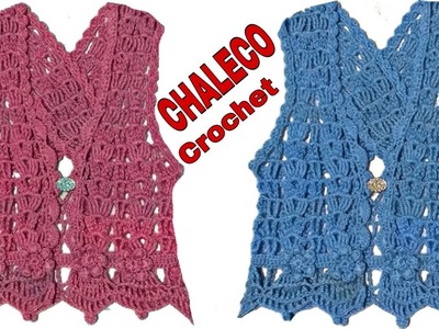 Cómo tejer CHALECOS fáciles a crochet ESPALDA EN X *Paso A Paso*