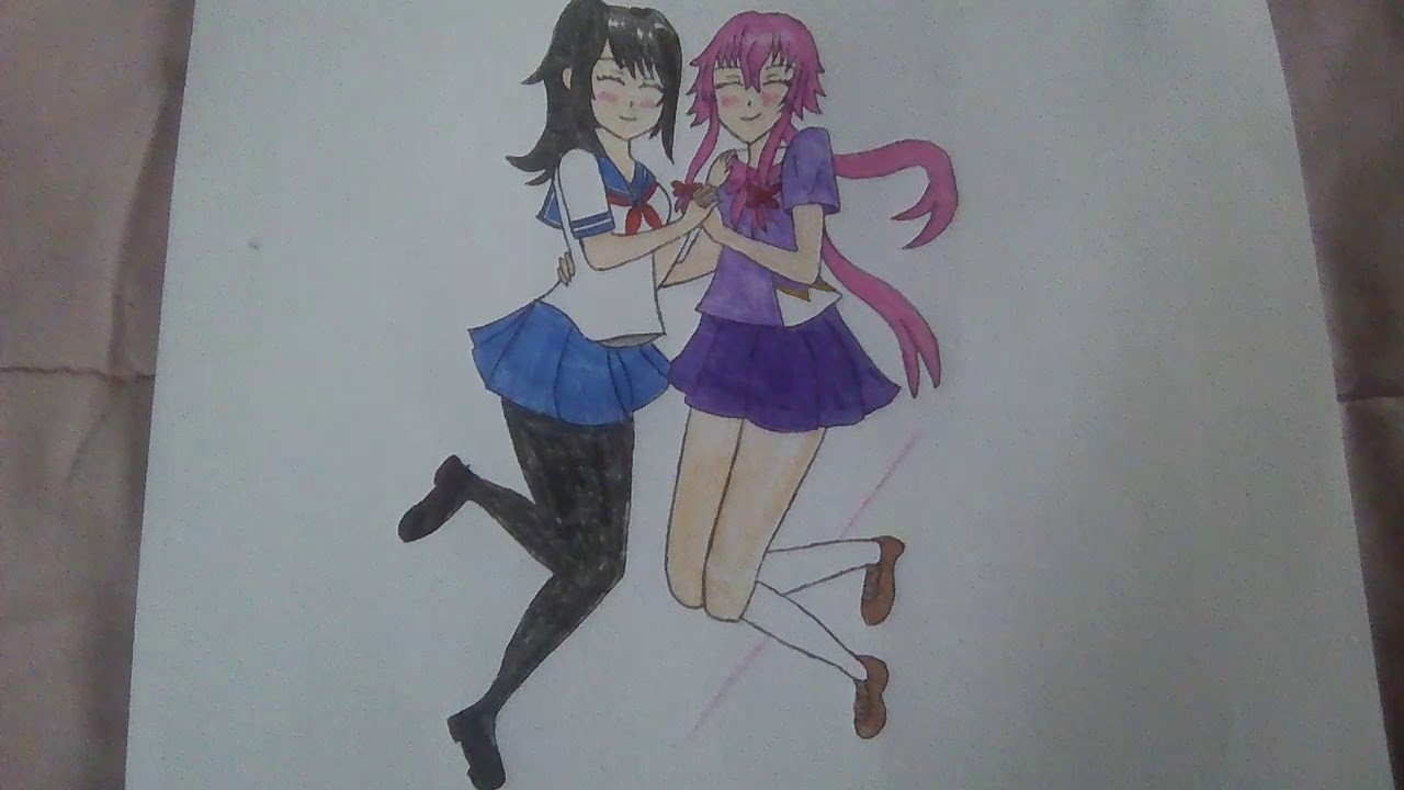 Dibujo de ♥️Ayano Aishi y Yuno Gasai ????