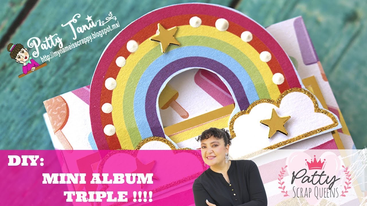 DIY: TUTORIAL MINI ALBUM TRIPLE para SCRAPQUEENS!!! #DIY #TUTORIAL #PAPERCRAFTS