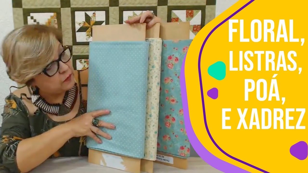 Floral, Listras, Poá e Xadrez no Patchwork | Patchwork Sem Segredos | Ana Cosentino