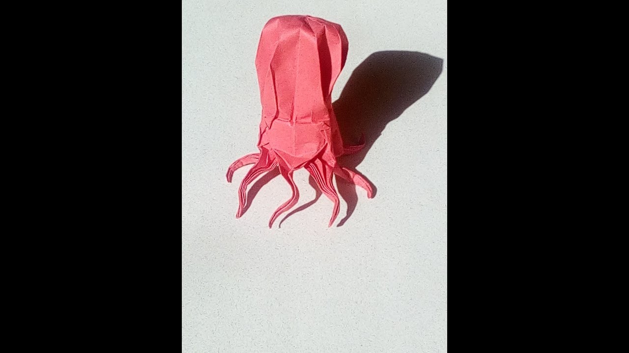 Pulpo de origami. time lapse. origamix pro.