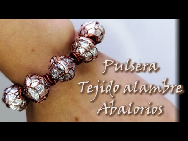 PULSERA TEJIDA EN ALAMBRE DE COBRE Y ABALORIOS DE ALUMINIO, Foil Bead Maker. (English Subtitles)
