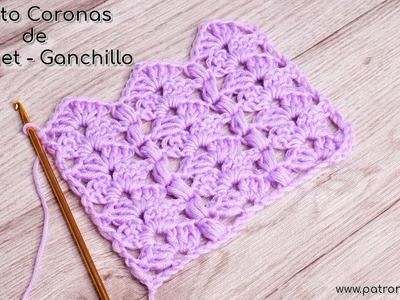 Punto Coronas de Crochet - Ganchillo | Tutorial de Crochet Paso a Paso #crochet #ganchillo