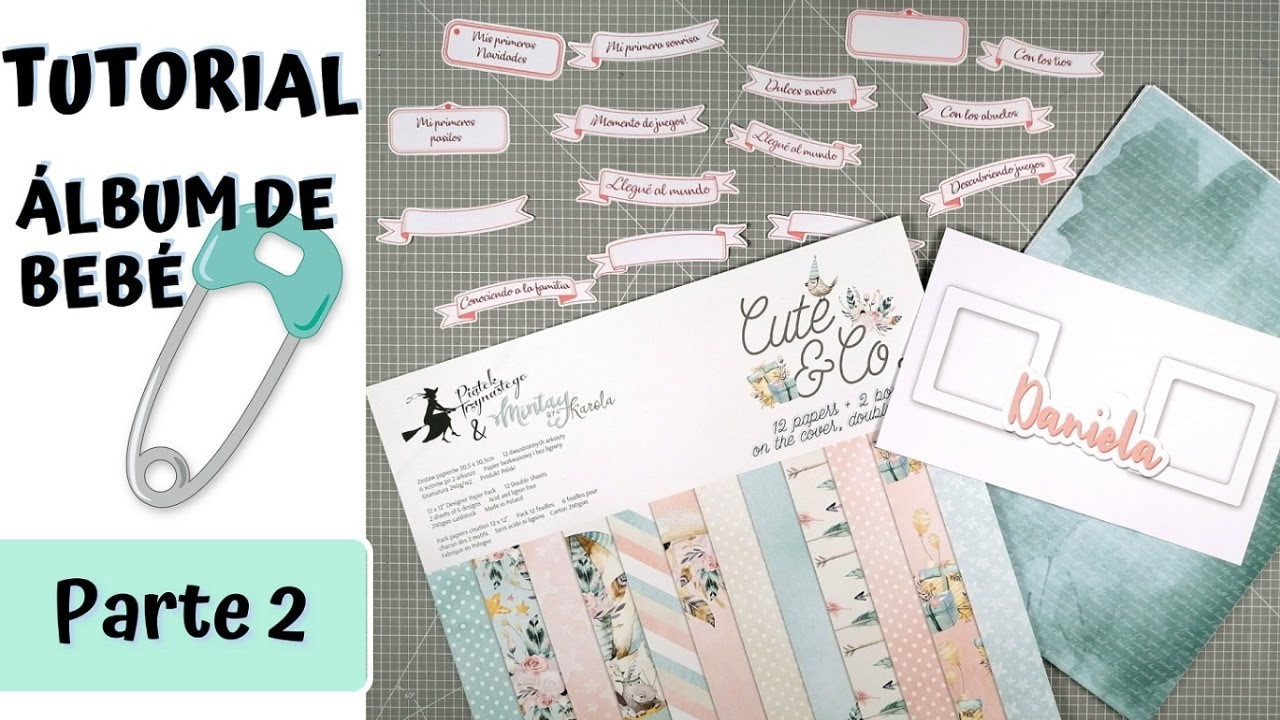 Tutorial en Directo Álbum de Bebé Scrapbooking. Parte 2