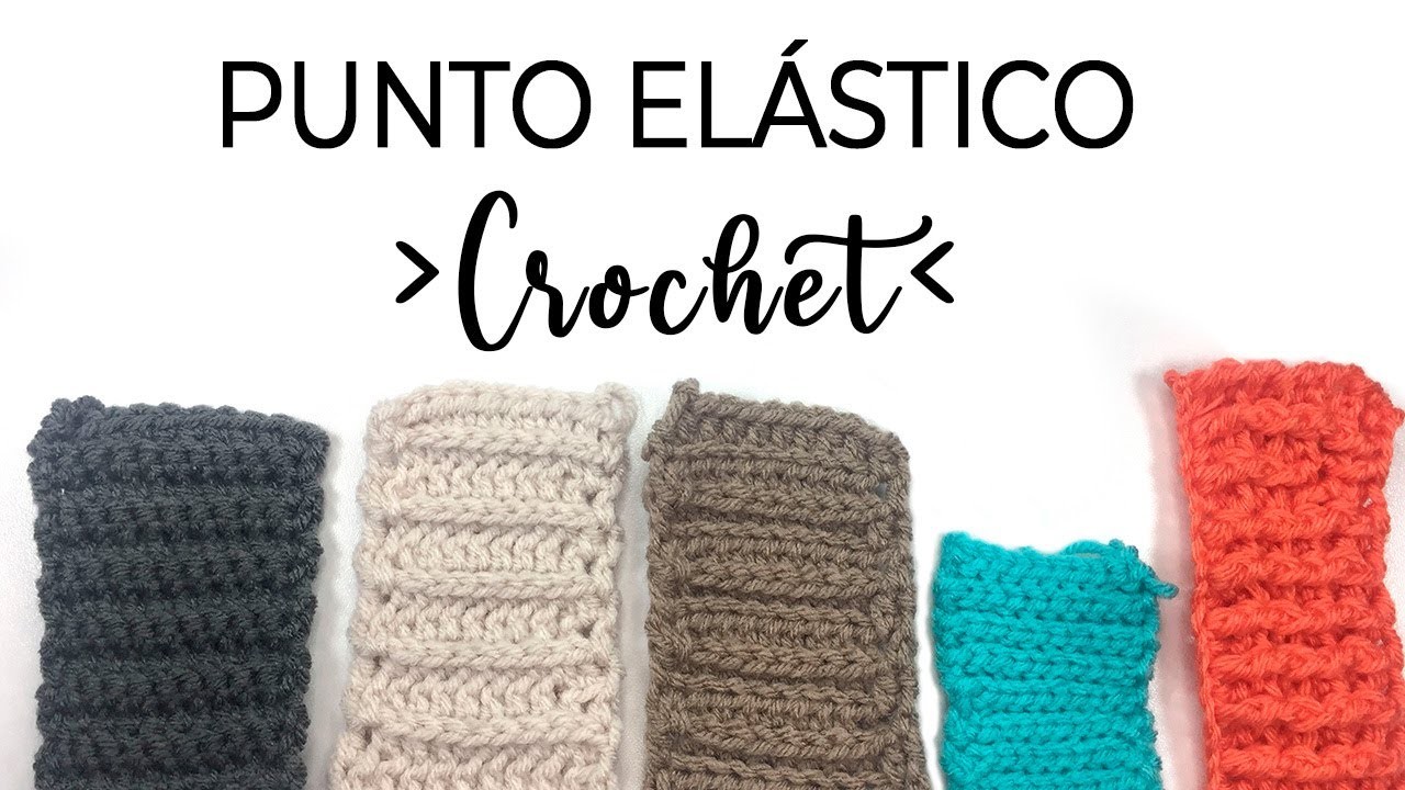 5 formas de tejer ELASTICO o RESORTE a CROCHET - PASO A PASO