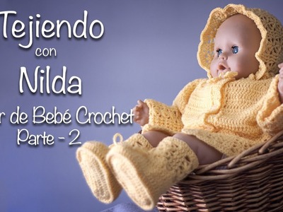 Ajuar: Gorrito a crochet para bebé. How to crochet a Baby trousseau Part 2