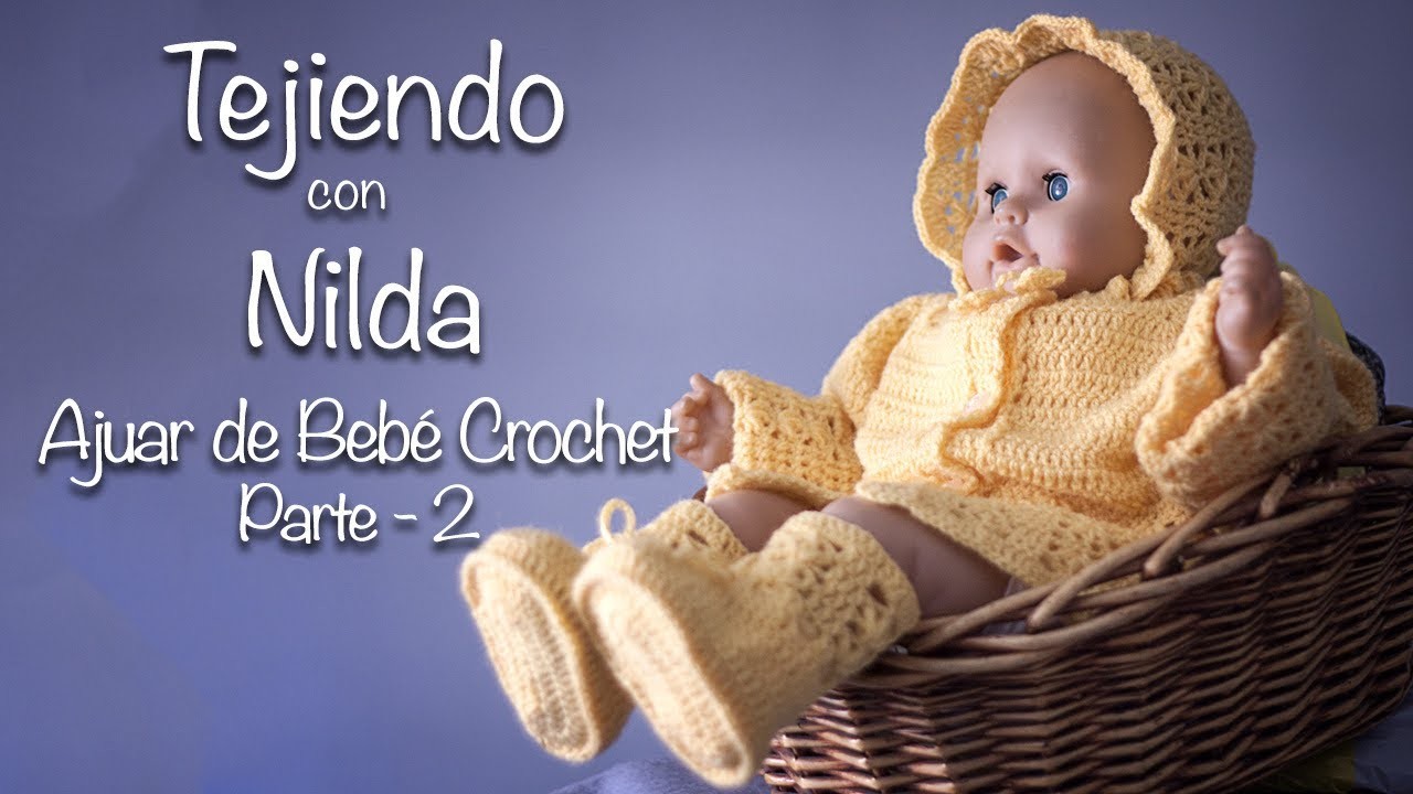 Ajuar: Gorrito a crochet para bebé. How to crochet a Baby trousseau Part 2