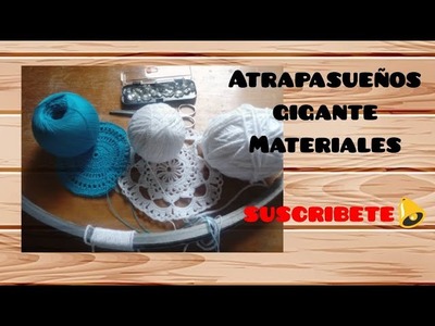 Atrapasueños gigante a crochet paso a paso- Materiales