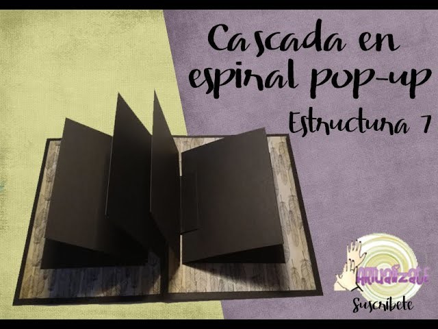 Cascada en espiral pop up | Estructura 7 | Scrapbooking para principiantes