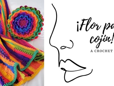 Como hacer cojin de flor a crochet ????.paso a paso