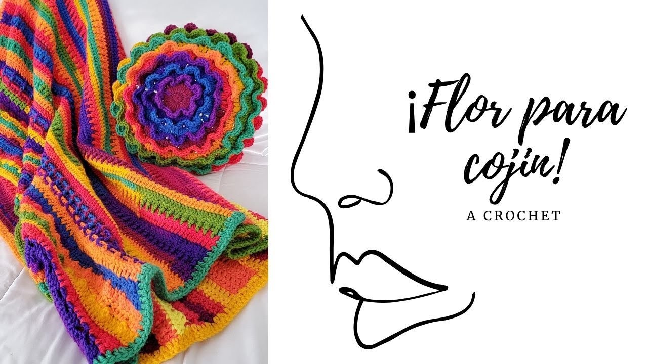 Como hacer cojin de flor a crochet ????.paso a paso