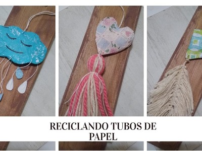 COMO HACER LLAVEROS. COLGANTES CON ROLLOS DE PAPEL HIGIENICO - RECICLADO