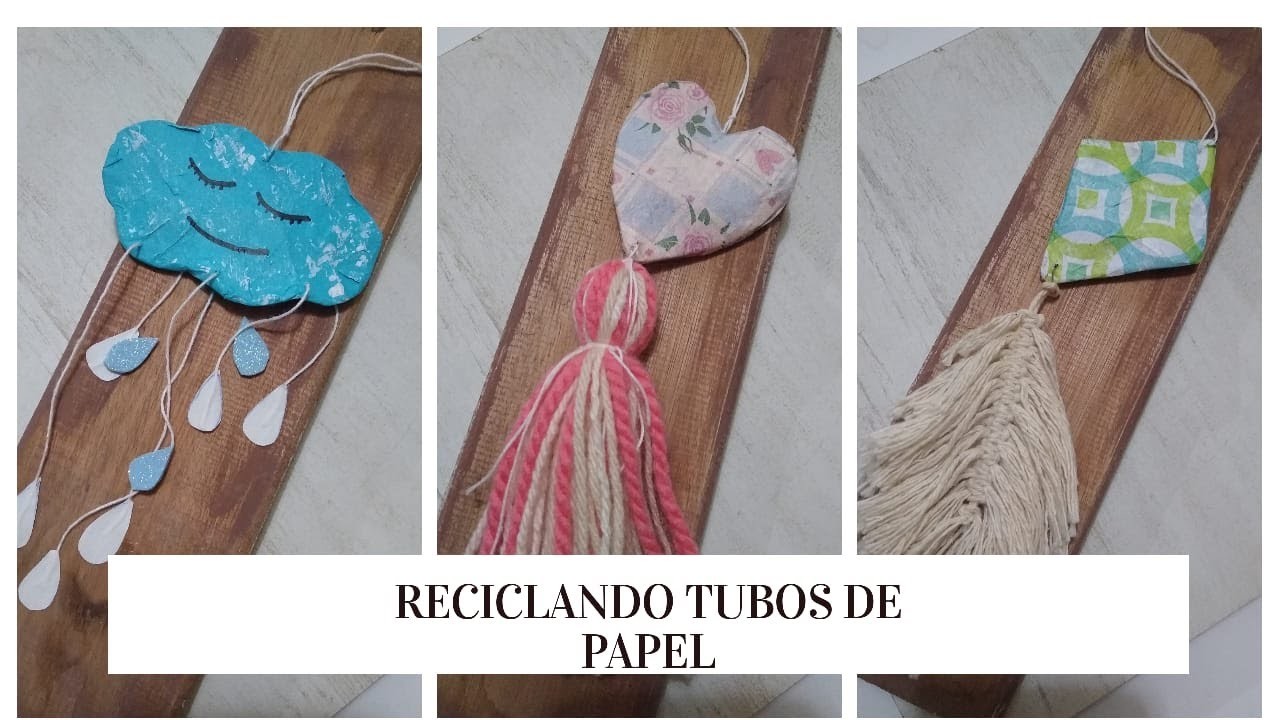 COMO HACER LLAVEROS. COLGANTES CON ROLLOS DE PAPEL HIGIENICO - RECICLADO