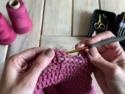 Cómo tejer a crochet una pieza circular y que no se gire la costura. Versión para diestras.