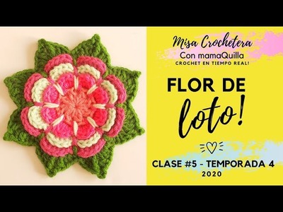 FLOR DE LOTO (Parte 1) - Crochet En Tiempo Real Con MamaQuilla