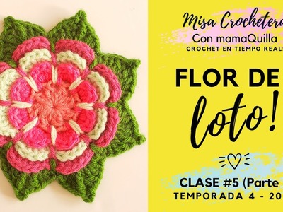 FLOR DE LOTO (Parte 2) - Crochet En Tiempo Real Con MamaQuilla