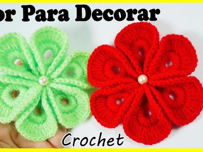 ????Flor Tejida a Crochet MUY FÁCIL???? | Crochet flower tutorial | PASO A PASO