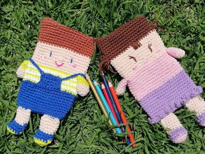 Lapicera o porta ganchos crochet