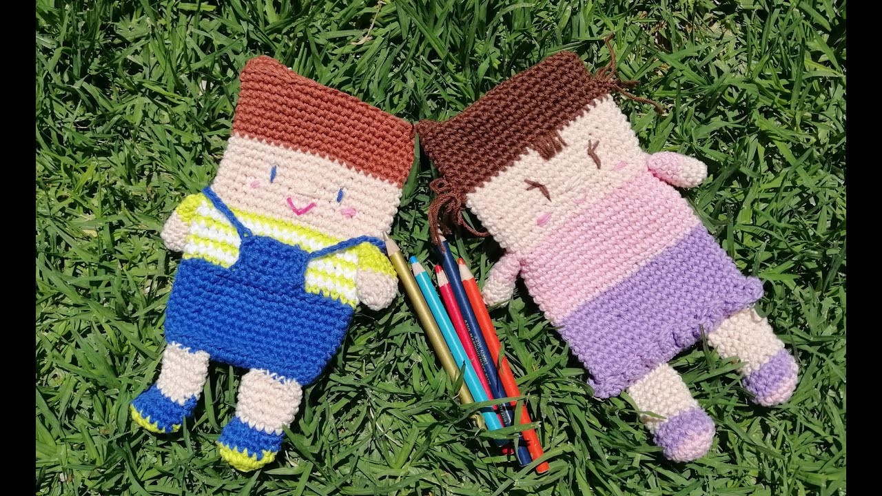 Lapicera o porta ganchos crochet