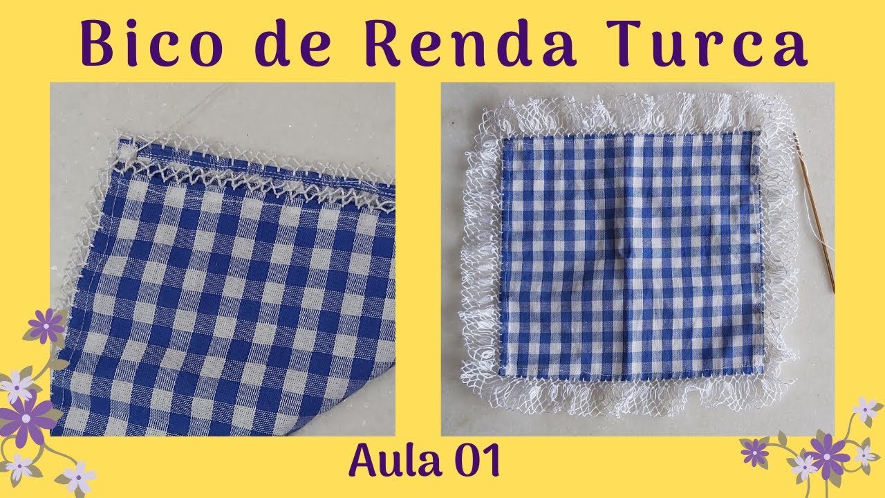 NOVO! DIY - BICO DE RENDA TURCA PARA TOALHINHA - LINHA ESTERLINA COATS - AULA 01