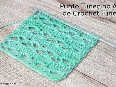 Punto Tunecino Arcos de Crochet Tunecino | Aprender Crochet Tunecino Paso a Paso #crochettunecino