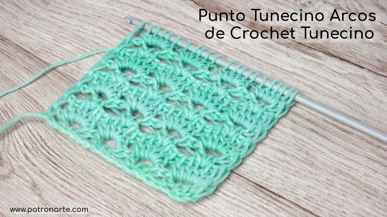 Punto Tunecino Arcos de Crochet Tunecino | Aprender Crochet Tunecino Paso a Paso #crochettunecino