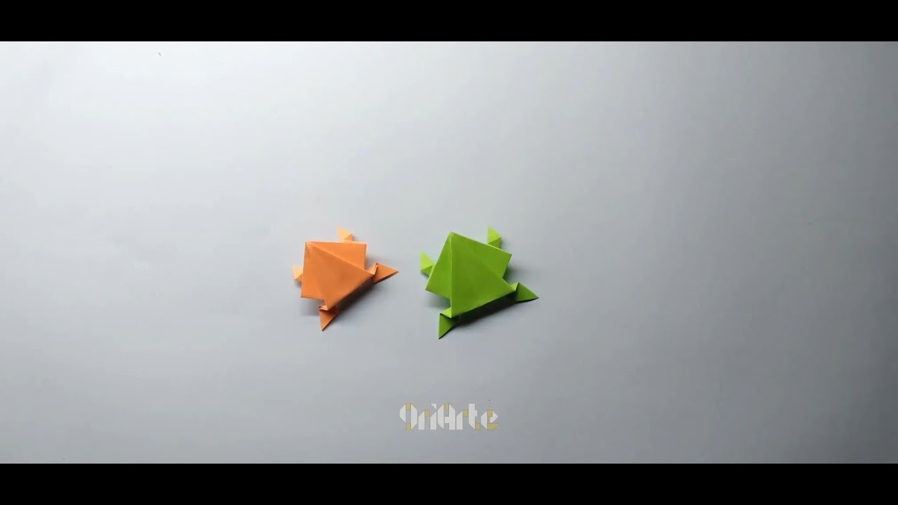 Rana saltarina | Origami DIY Tutorial
