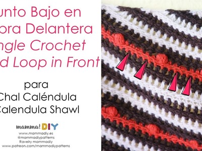 Single Crochet in 3rd Loop in Front for Calendula Shawl by Cecilia Losada of Mamma Do It Yourself