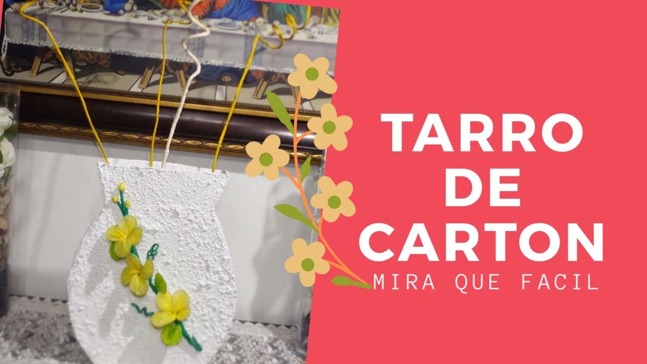 Tarro De Cartón y Arena Para Flores ???? , Como hacer (Manualidad) (Creatividad)
