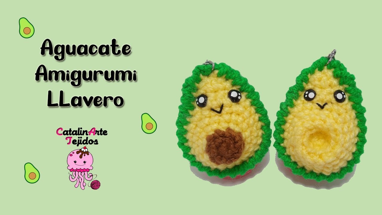 Aguacate LLavero Amigurumi!! | CatalinArte Tejidos