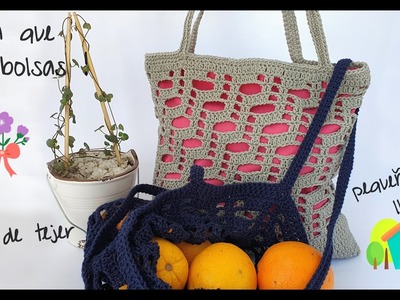 APRENDER A TEJER | tutorial | bolso ecologico en Crochet | parte 1 | Ganchillo Paso a Paso | DIY